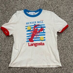Hunter Bell Lobster Graphic Shirt - Cream and Blue